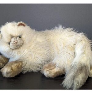 New yomiko Cream and Brown Plush Cat Stuffed Animal